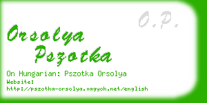 orsolya pszotka business card